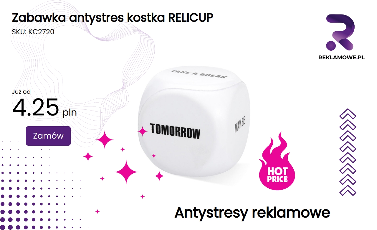 Kostka antystresowa RELICUP w kolorowych odcieniach