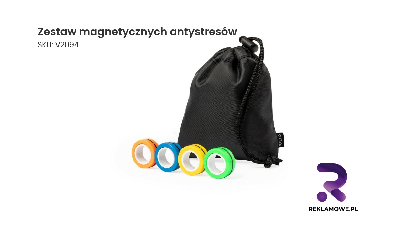 Zestaw magnetycznych kul antystresowych w różnych kolorach