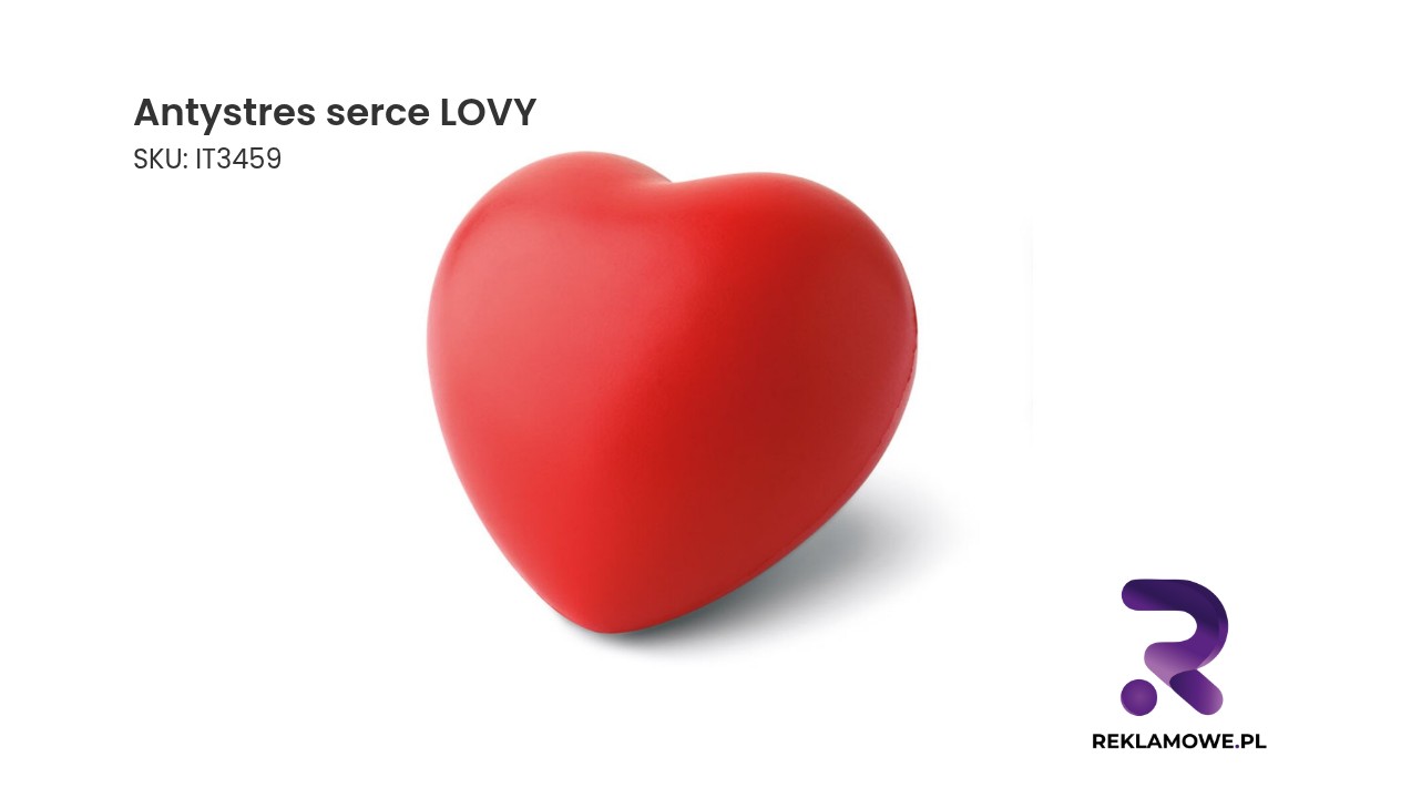Antystres serce LOVY – miękka zabawka antystresowa w kształcie serca