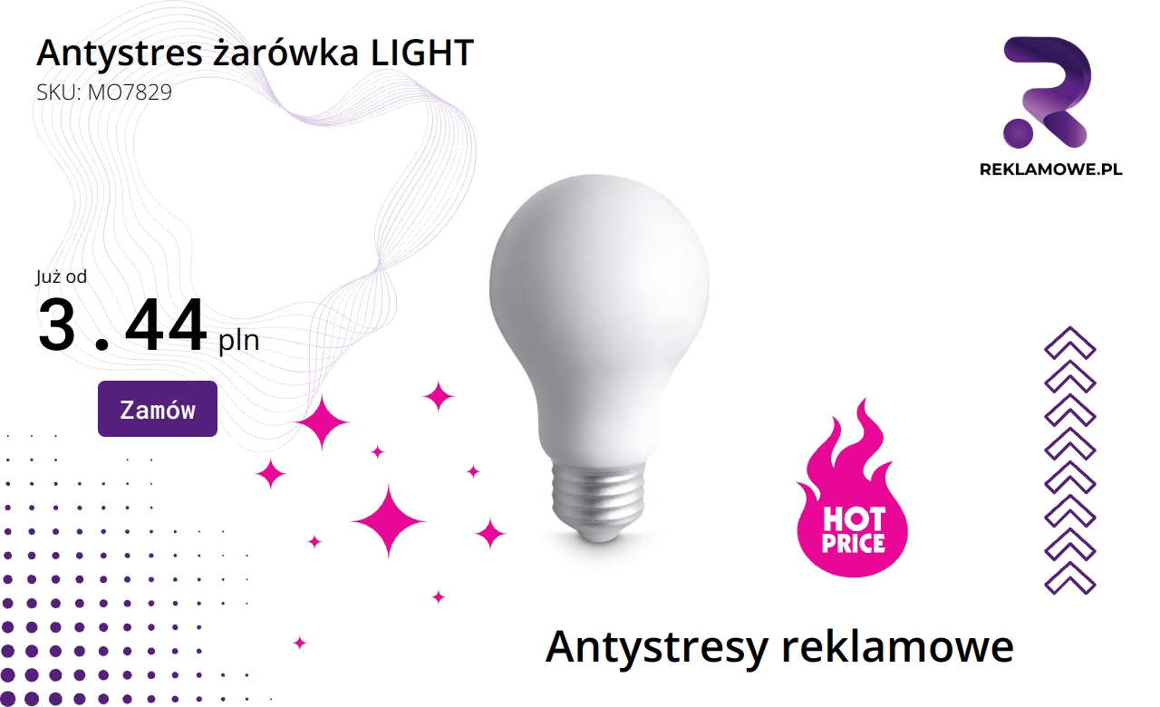 Antystres w kształcie żarówki z serii LIGHT