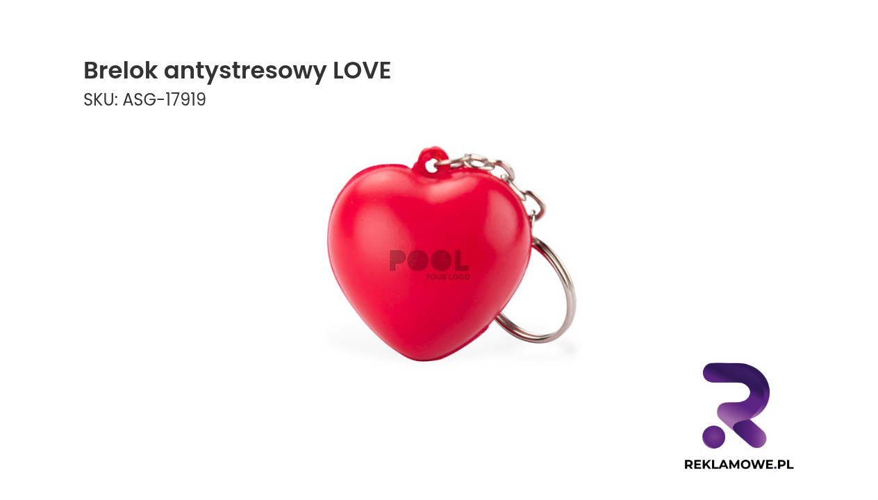 Brelok antystresowy LOVE – praktyczny gadżet antystresowy w formie breloka