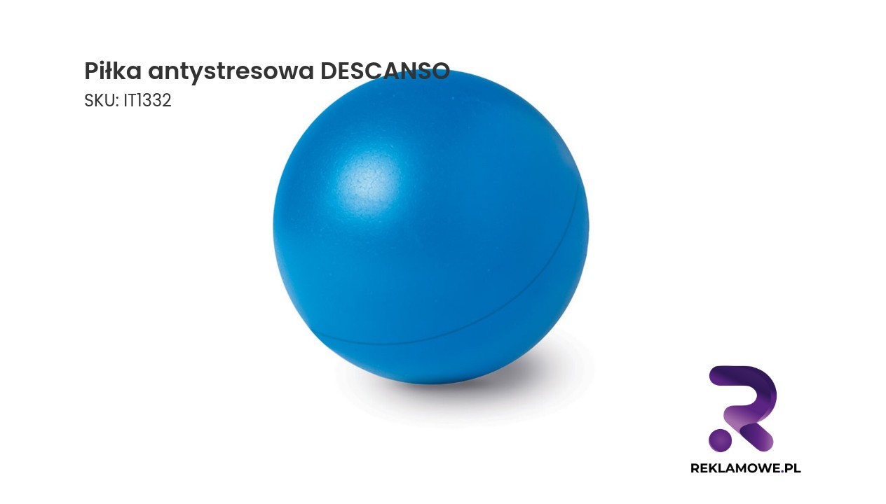 Piłka antystresowa DESCANSO w kolorze niebieskim